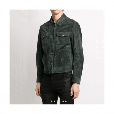 Tom Ford  Mens Logo Casual Leather Jacket Green - 톰포드 2021 남성 로고 캐쥬얼 자켓 Tomf0028x Size(m 