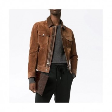 Tom Ford  Mens Logo Casual Leather Jacket Camel - 톰포드 2021 남성 로고 캐쥬얼 자켓 Tomf0027x Size(m 