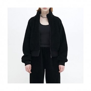 MO&Co 2020 Womens Logo Leather Jackets -  MO&Co 2020 여성 로고 가죽 자켓 Moco002x.Size(xs 