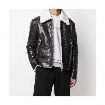 [오프화이트]Off-white 2020 Mens Logo Casual Leather Jackets 