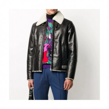 Valentino Mens Leather Jacket - 발렌티노 남성 로고 캐쥬얼 가죽 자켓 