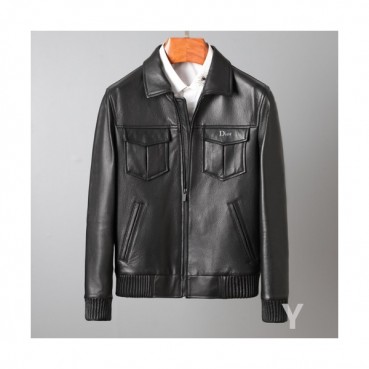 Dior 2020 Mens Logo Modern Leather Jacket - 디올 2020 남성 모던 가죽 자켓 Dio01028x.Size(m 