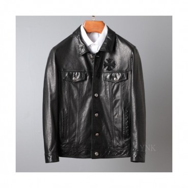 [크롬하츠]Chrome Hearts 2020 Mens Logo Casual Leather Jackets - 크롬하츠 2020 남성 로고 캐쥬얼 가죽 자켓 Chr0315x.Size(m 