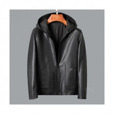 Prada 2020 Mens Logo Casual Leather Jacket - 프라다 2020 남성 로고 캐쥬얼 가죽 자켓 Pra01199x.Size(m 