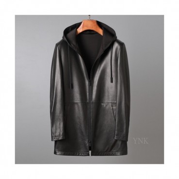 Prada 2020 Mens Logo Casual Leather Jacket - 프라다 2020 남성 로고 캐쥬얼 가죽 자켓 Pra01198x.Size(m 
