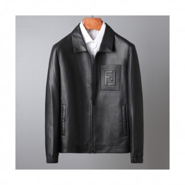 [펜디]Fendi 2020 Mens Casual Zip-up Leather Jacket 