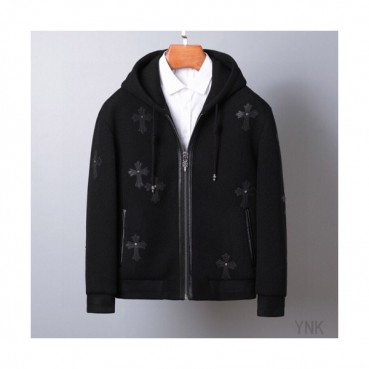 [크롬하츠]Chrome Hearts 2020 Mens Logo Casual Leather Jacket - 크롬하츠 2020 남성 로고 캐쥬얼 가죽 자켓 Chr0308x.Size(l 