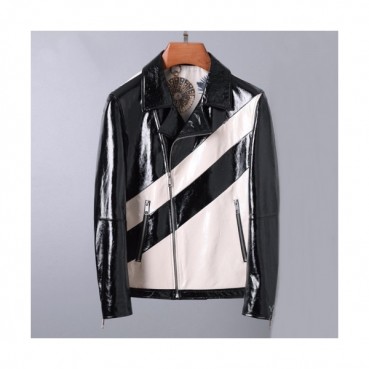 Valentino Mens Leather Jacket - 발렌티노 남성 로고 캐쥬얼 가죽 자켓 