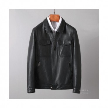 Valentino Mens Leather Jacket - 발렌티노 남성 로고 캐쥬얼 가죽 자켓 