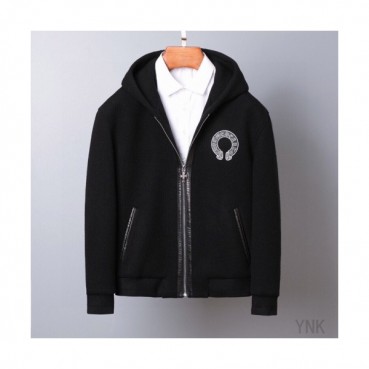 [크롬하츠]Chrome Hearts 2020 Mens Logo Casual Leather Jacket - 크롬하츠 2020 남성 로고 캐쥬얼 가죽 자켓 Chr0307x.Size(l 