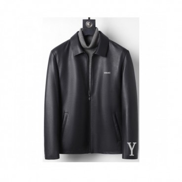 [베르사체]Versace 2020 Logo Mens Casual Leather Jacket - 베르사체 2020 남성 캐쥬얼 가죽 자켓 Ver0737x.Size(m 