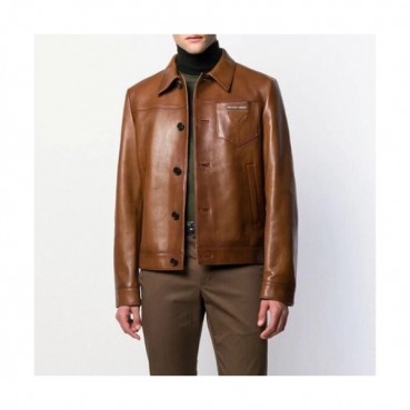 Prada 2020 Mens Logo Casual Leather Jacket - 프라다 2020 남성 로고 캐쥬얼 가죽 자켓 Pra01170x.Size(m 