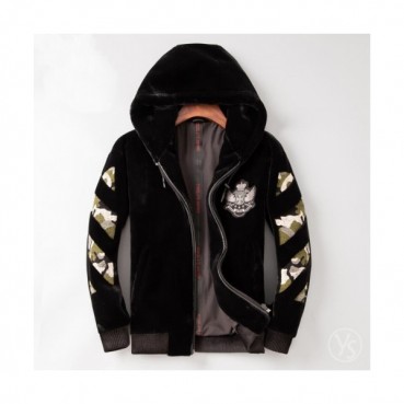 [오프화이트]Off-white 2020 Mens Logo Casual Leather Jackets 