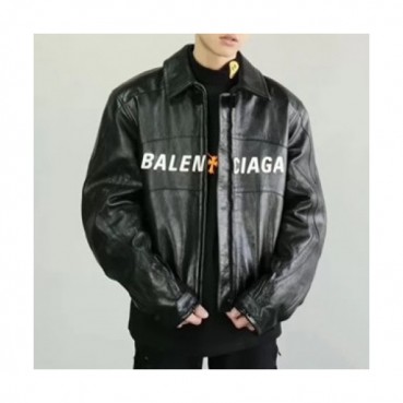[발렌시아가]Balenciaga 2020 Mens Logo Casual Leather Jackets - 발렌시아가 2020 남성 로고 캐쥬얼 가죽 재킷 Bal0853x.Size(m 