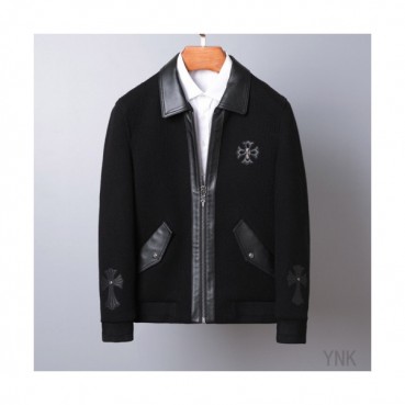 [크롬하츠]Chrome Hearts 2020 Mens Logo Casual Leather Jacket - 크롬하츠 2020 남성 로고 캐쥬얼 가죽 자켓 Chr0296x.Size(l 