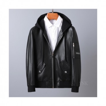 [베르사체]Versace 2020 Logo Mens Casual Leather Jacket - 베르사체 2020 남성 캐쥬얼 가죽 자켓 Ver0719x.Size(m 