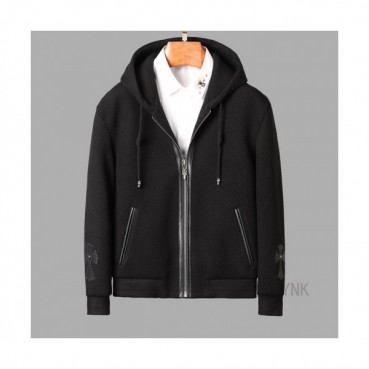 [크롬하츠]Chrome Hearts 2020 Mens Logo Casual Leather Jacket - 크롬하츠 2020 남성 로고 캐쥬얼 가죽 자켓 Chr0295x.Size(m 