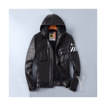 [오프화이트]Off-white 2020 Mens Logo Casual Leather Jackets 