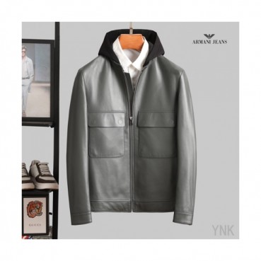 [알마니]Armani 2020 Mens Logo Casual Leather Jackets - 알마니 2020 남성 로고 캐쥬얼 가죽 자켓 Arm0761x.Size(m 