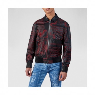 [베르사체]Versace 2020 Logo Mens Casual Leather Jacket - 베르사체 2020 남성 캐쥬얼 가죽 자켓 Ver0706x.Size(m 