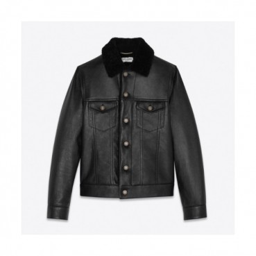 [1:1]Saint Laurent 2020 Mens Casual Flannel Leather Jackets - 입생로랑 2020 남성 캐쥬얼 플란넬 가죽 자켓 Ysl0082x.Size(m 