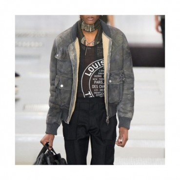 [루이비통]Louis vuitton 2020 Mens Logo Camel-hair Leather Jackets 