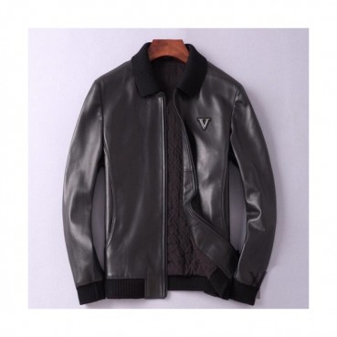 Louis vuitton 2019 Mens Logo Leather Jackets - 루이비통 2019 남성 로고 가죽 자켓 Lou01502x.Size(m 
