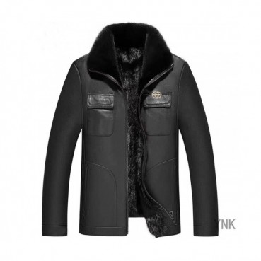 [구찌]Gucci 2019 Mens Logo Mink Leather Jacket - 구찌 2019 남성 로고 밍크 가죽 자켓 Guc01889x.Size(l 