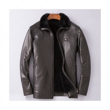 Burberry 2019 Mens Casual Leather Jacket - 버버리 2019 남성 캐쥬얼 가죽 자켓 Bur01727x.Size(l 