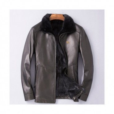 Burberry 2019 Mens Casual Leather Jacket - 버버리 2019 남성 캐쥬얼 가죽 자켓 Bur01725x.Size(l 