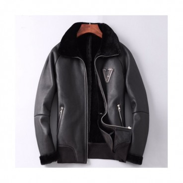 Louis vuitton 2019 Mens Logo Mink Leather Jacket - 루이비통 2019 남성 로고 밍크 가죽 자켓 Lou01481x.Size(m 