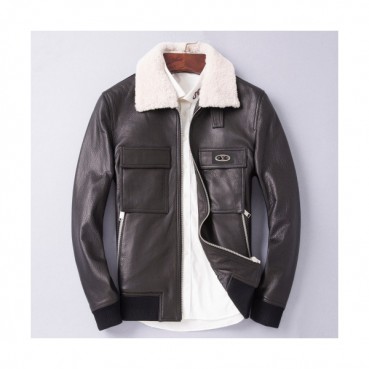 Louis vuitton 2019 Mens Logo Leather Jacket - 루이비통 2019 남성 로고 가죽 자켓 Lou01452x.Size(m 