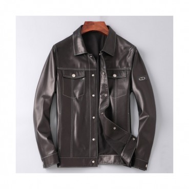 Louis vuitton 2019 Mens Logo Leather Jacket - 루이비통 2019 남성 로고 가죽 자켓 Lou01411x.Size(m 