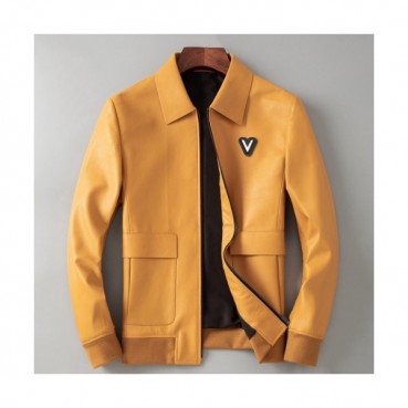 Louis vuitton 2019 Mens Logo Leather Jacket - 루이비통 2019 남성 로고 가죽 자켓 Lou01400x.Size(m 