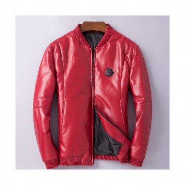 Moncler 2019 Mens Patch Logo Modern Duck Down Leather Jacket - 몽클레어 2019 남성 패치 로고 모던 덕다운 가죽 자켓 Moc01127x.Size(m 