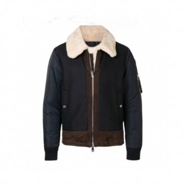 Moncler 2019 Mens Patch Logo Goose Down Leather Jacket - 몽클레어 2019 남성 패치 로고 구스다운 가죽 자켓 Moc01113x.Size(m 