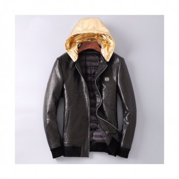 Loewe 2019 Mens Logo Casual Duck Down Leather Jacket - 로에베 2019 남성 로고 캐쥬얼 덕다운 가죽 자켓 Loe0116x.Size(m 