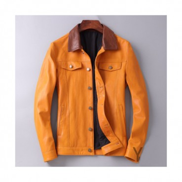 Louis vuitton 2019 Mens Logo Leather Jacket - 루이비통 2019 남성 로고 가죽 자켓 Lou01383x.Size(l 