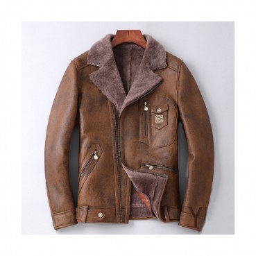 Loewe 2019 Mens Causal Leather Jacket - 로에베 2019 남성 캐쥬얼 가죽 자켓 Loe0112x.Size(l 