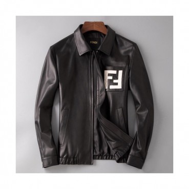 Fendi 2019 Mens Casual Leather Jacket - 펜디 2019 남성 캐쥬얼 레더 자켓 Fen0406x.Size(l 