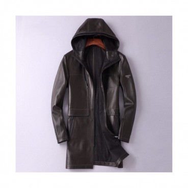 Prada 2019 Mens Logo Casual Leather Jacket - 프라다 2019 남성 로고 캐쥬얼 가죽 자켓 Pra0796x.Size(m 
