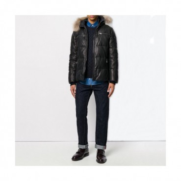 Loewe 2019 Mens Logo Casual Duck Down Leather Jacket - 로에베 2019 남성 로고 캐쥬얼 덕다운 가죽 자켓 Loe0103x.Size(m 