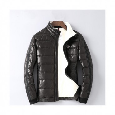Moncler 2019 Mens Logo Casual Goose Down Leather Jacket - 몽클레어 2019 남성 로고 캐쥬얼 구스다운 가죽 자켓 Moc0905x,Size(m 