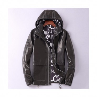 Louis vuitton 2019 Mens Logo Leather Jacket - 루이비통 2019 남성 로고 다운 가죽 자켓 Lou01311x.Size(m 