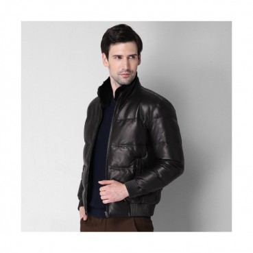 Prada 2019 Mens Logo Casual Down Leather Jacket - 프라다 2019 남성 로고 캐쥬얼 다운 가죽 자켓 Pra0758x.Size(m 