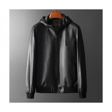 Versace 2019 Logo Mens Casual Leather Jacket - 베르사체 2019 남성 캐쥬얼 가죽 자켓 Ver0312x.Size(m 