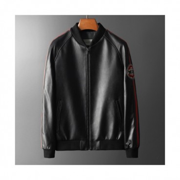 Gucci 2019 Mens Logo Casual Leather Jacket - 구찌 2019 남성 로고 캐쥬얼 가죽 자켓 Guc01478x.Size(m 