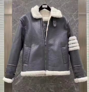 Thom Browne 2022 Mens Casual Leather Moostang - 톰브라운 2022 남성 캐쥬얼 가죽 무스탕 Thom0345x.Size(m 