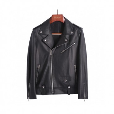 Givenchy 2019 Mens Casual Zip-up Leather Jacket 