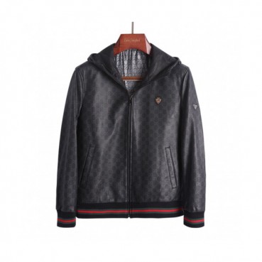 Gucci 2019 Mens Logo Casual Sheep-skin Jacket 